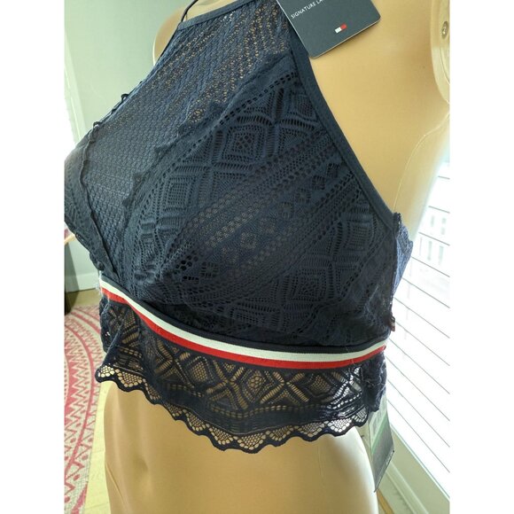 New Tommy Hilfiger lace High Neck Bralette, size large - Picture 5 of 13